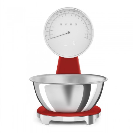 Balance de cuisine Smeg rouge