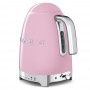 Bouilloire 1.7L SMEG rose - Température réglable